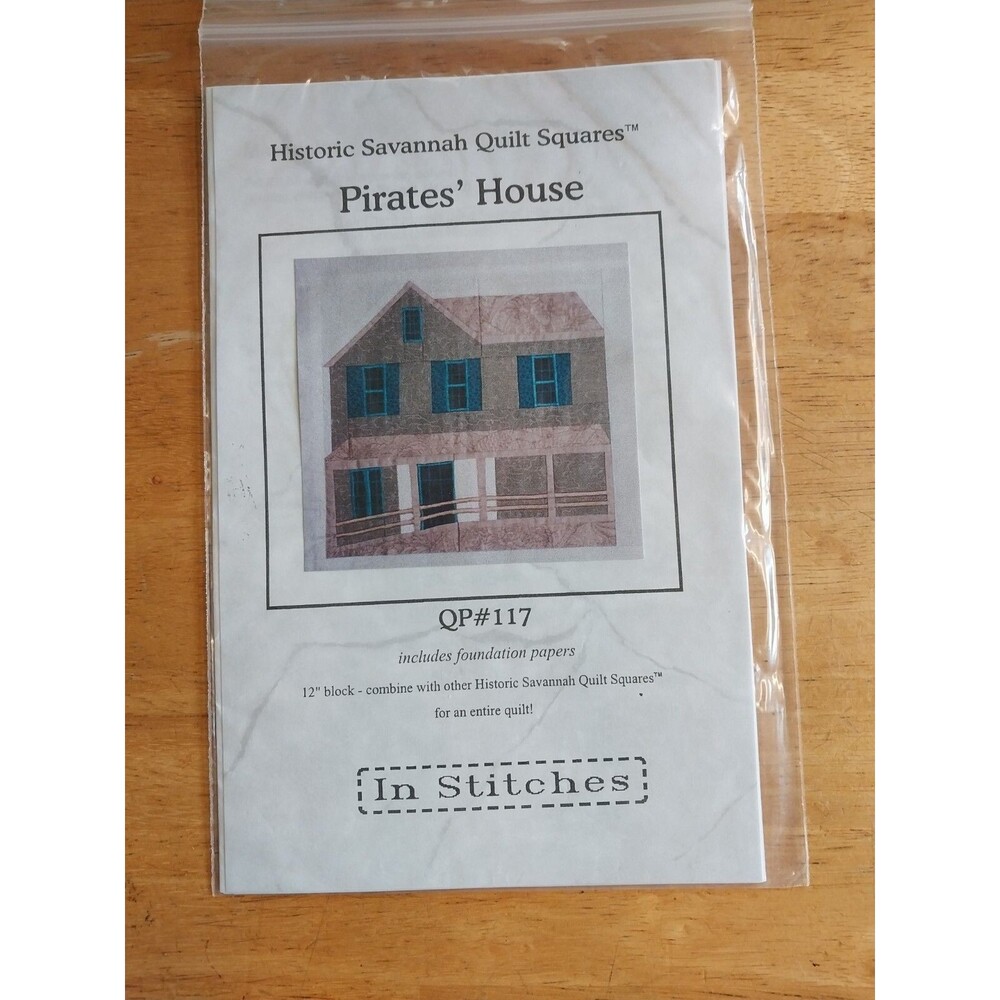 In Stitches Historic Savannah Quilt Squares Pirates’ House QP#117 Block Pattern